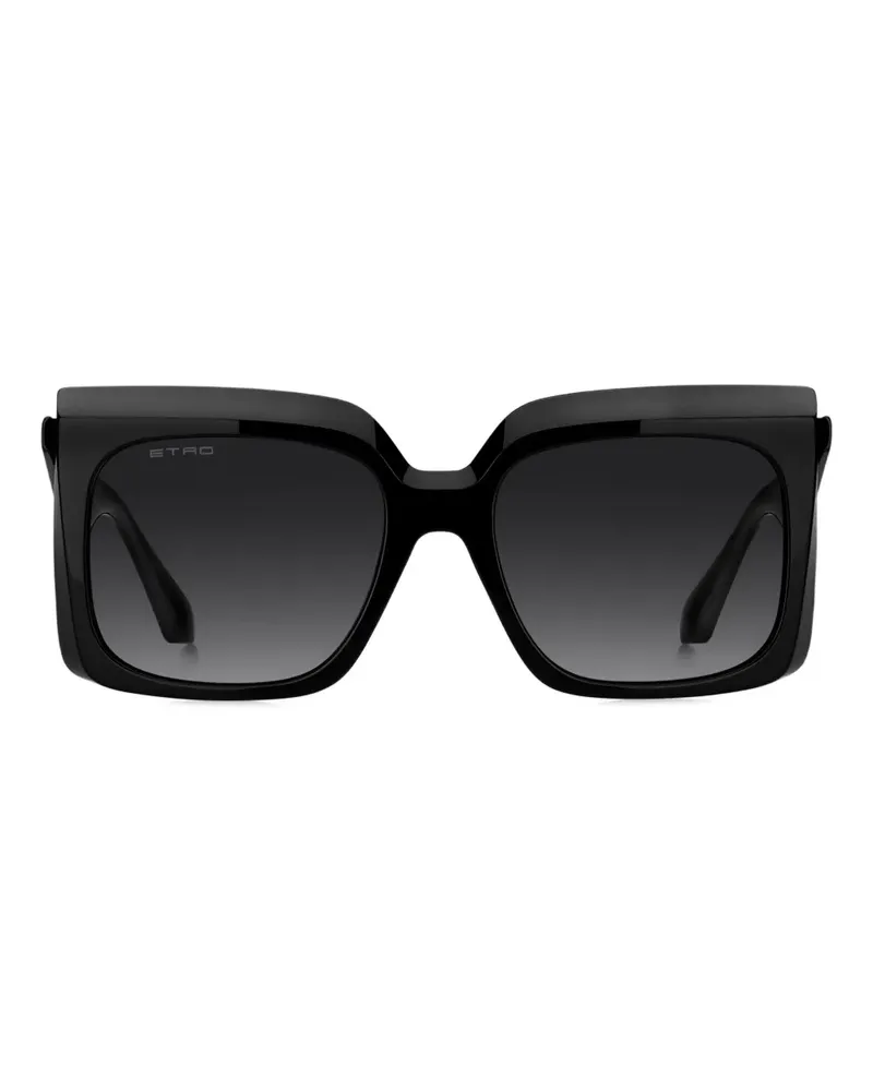 Etro Sonnenbrille mit eckigem Gestell - Schwarz Schwarz