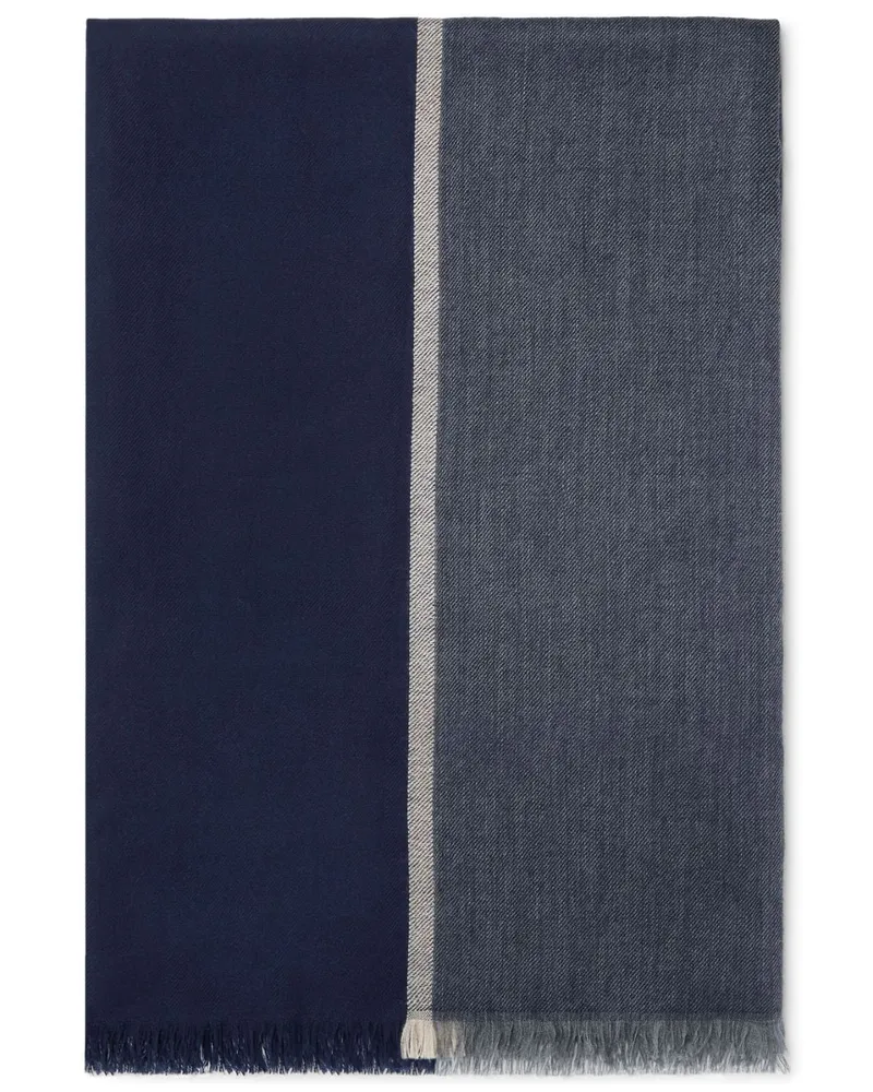 Brunello Cucinelli Schal in Colour-Block-Optik - Blau Blau