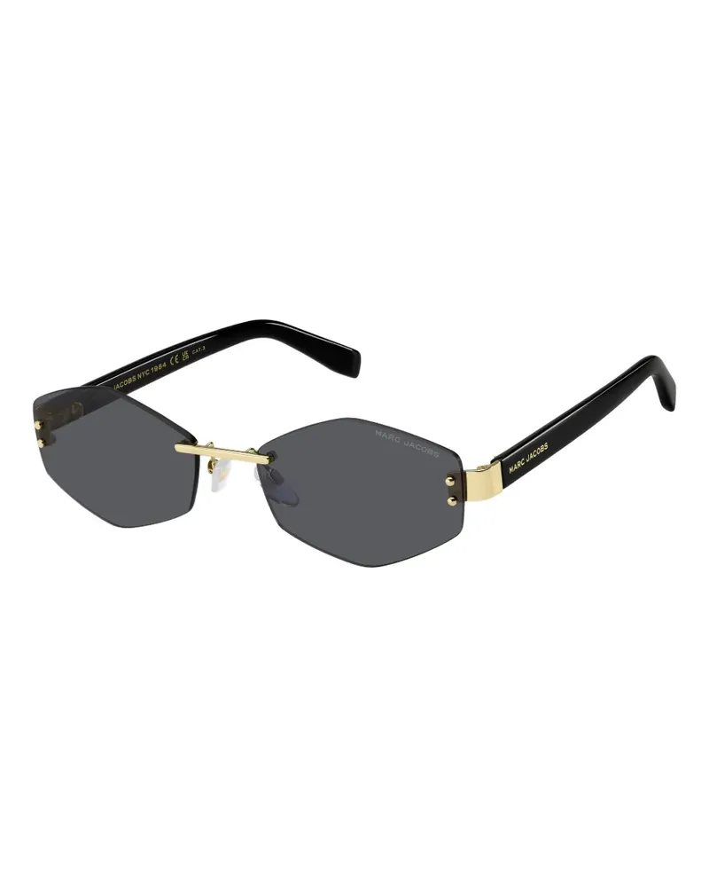 Marc Jacobs geometric-frame chain-strap sunglasses - Schwarz Schwarz