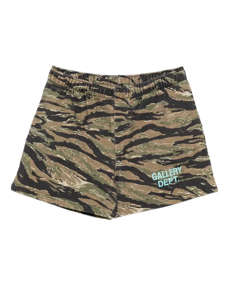 GALLERY DEPT. x Josué Thomas elasticated camouflage-pattern track shorts - Grün Grün