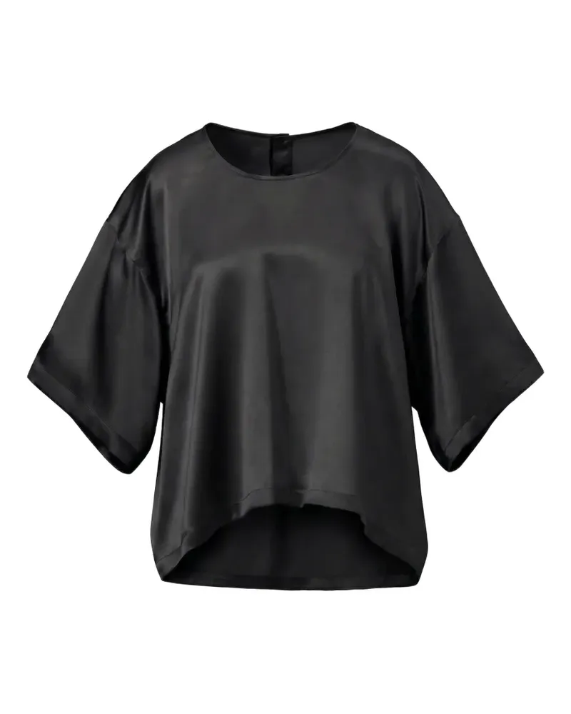 ALMAZ satin-finish high-low top - Schwarz Schwarz