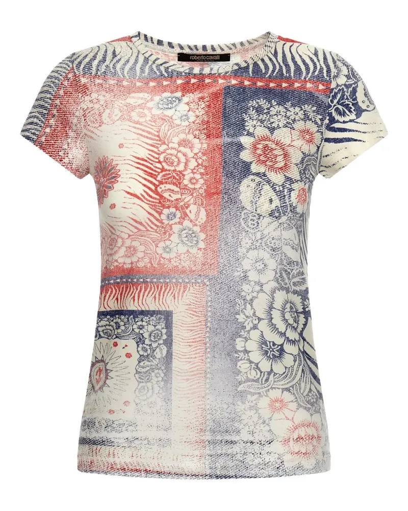 Roberto Cavalli T-Shirt mit Rundhalsausschnitt - Blau Blau