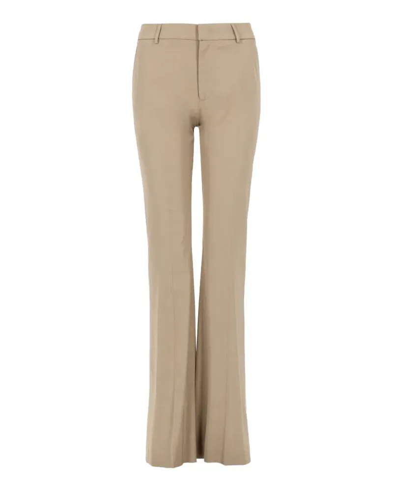 PT TORINO pressed-crease flared trousers - Nude Nude