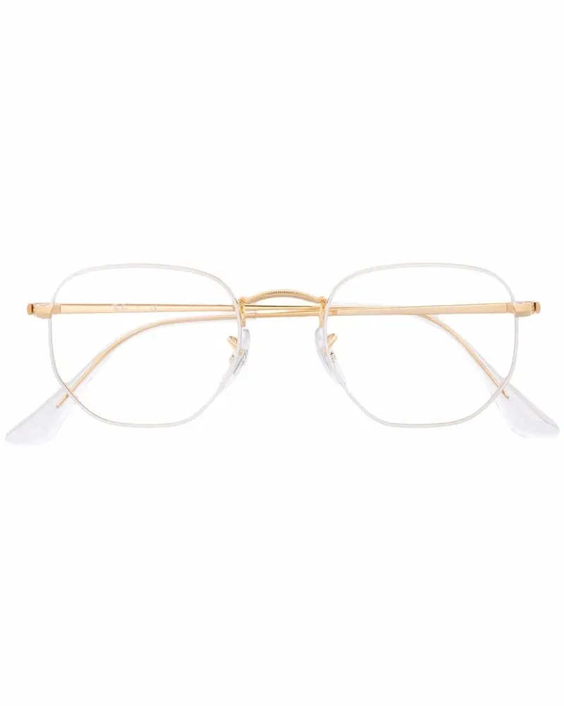 Ray Ban Brille mit geometrischem Gestell - Gold Gold