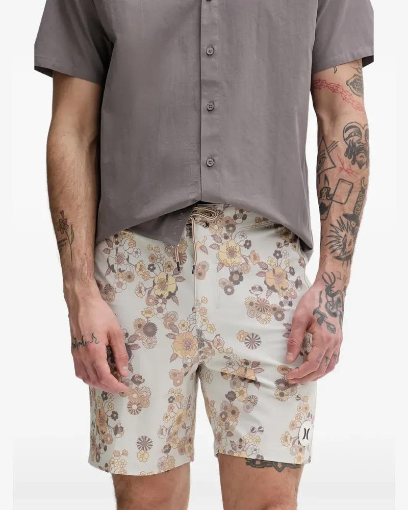 Hurley Phantom Boardshorts mit Blumenprint - Nude Nude