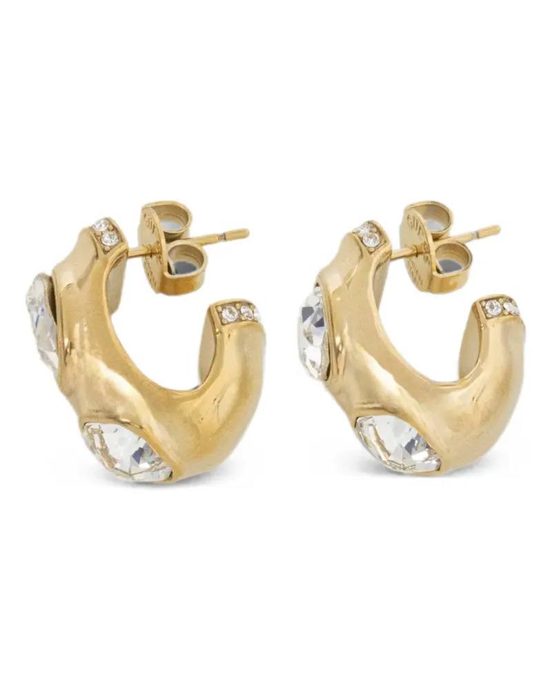 Guess Mamounia crystal-embellished hoop earrings - Gold Gold