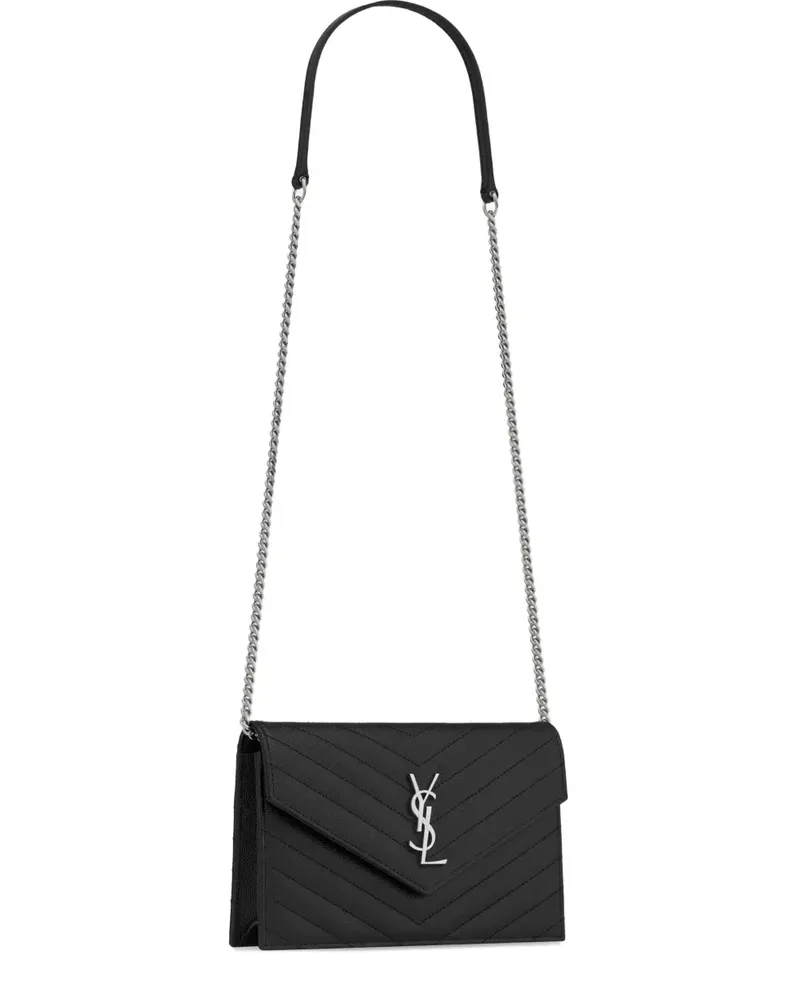 Saint Laurent Gestepptes Portemonnaie - Schwarz Schwarz