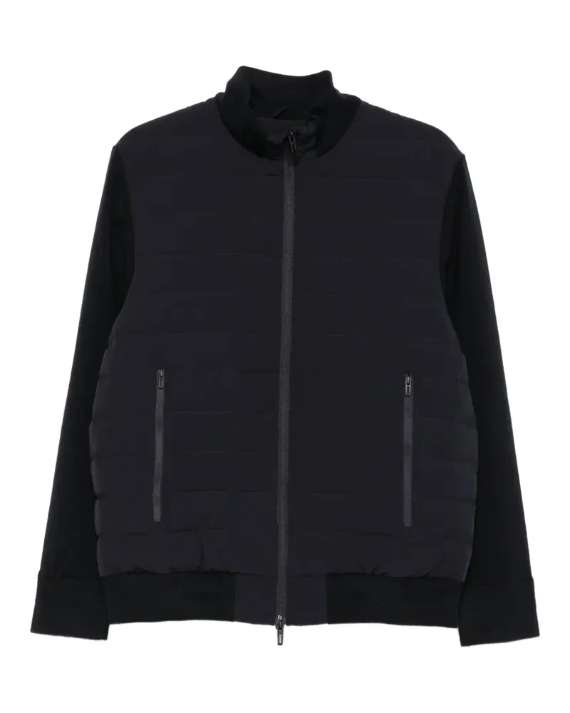 Emporio Armani quilted panel-sleeve jacket - Blau Blau
