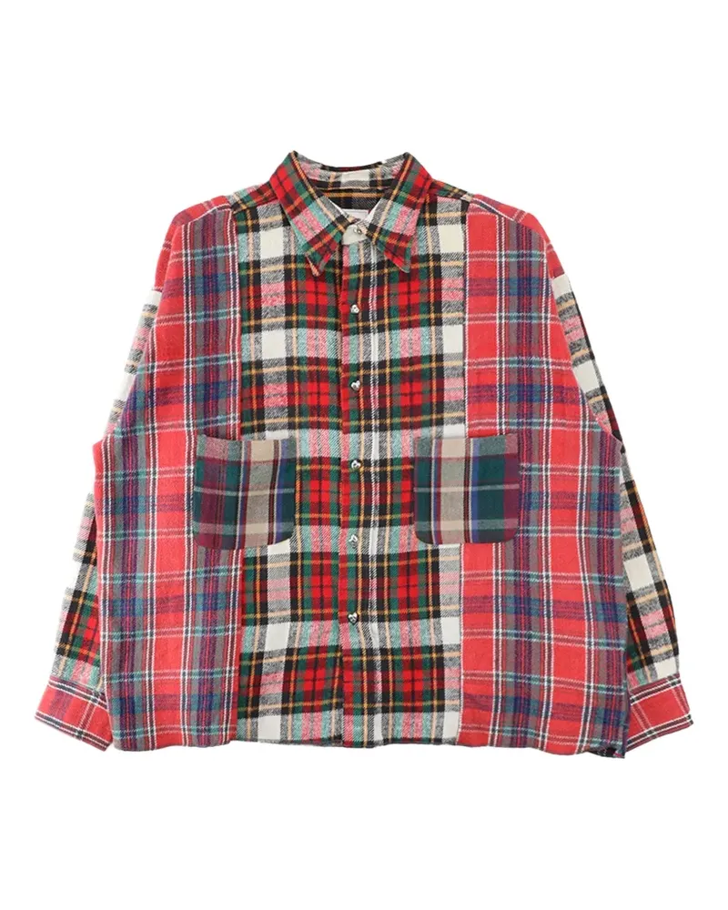 READYMADE patch-work shirt - Rot Rot