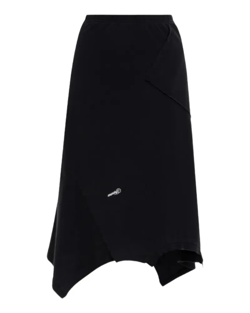 VETEMENTS asymmetric midi skirt - Schwarz Schwarz