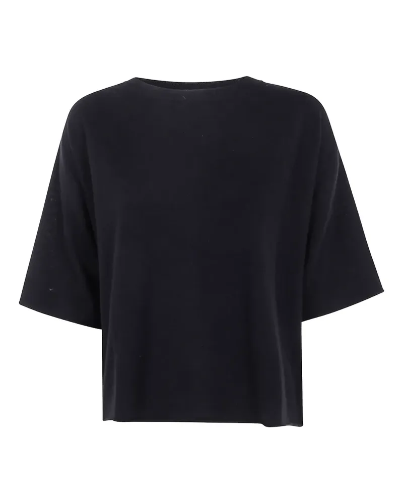 Liviana Conti Kurzärmeliger Pullover - Schwarz Schwarz
