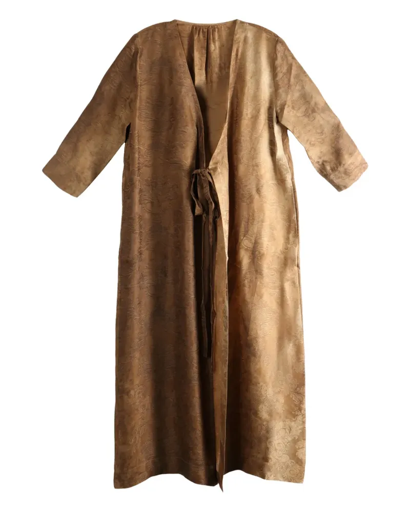 Uma Wang Anthea Midikleid im Wickelstil - Braun Braun