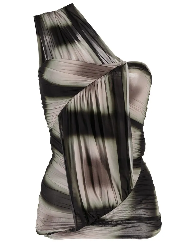 Rick Owens Drapiertes Top mit Ombré - Schwarz Schwarz