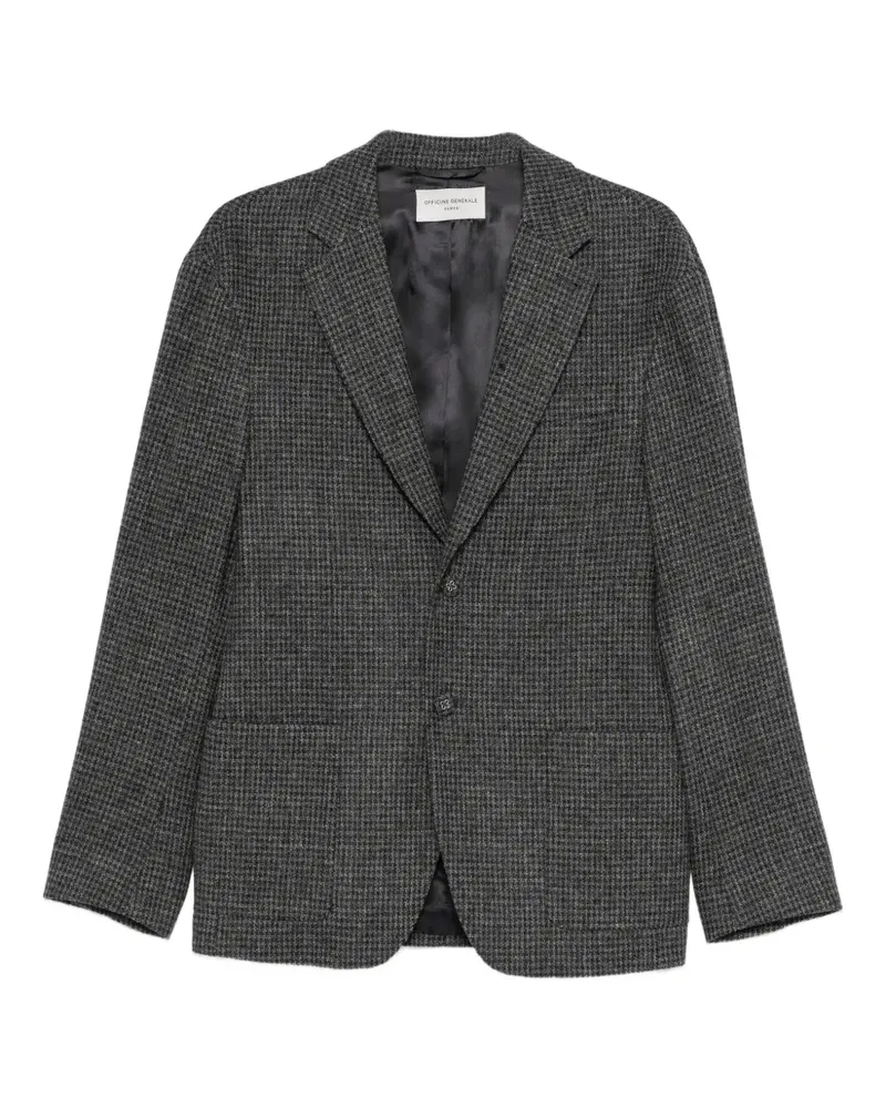 Officine Generale checked-pattern blazer - Grau Grau