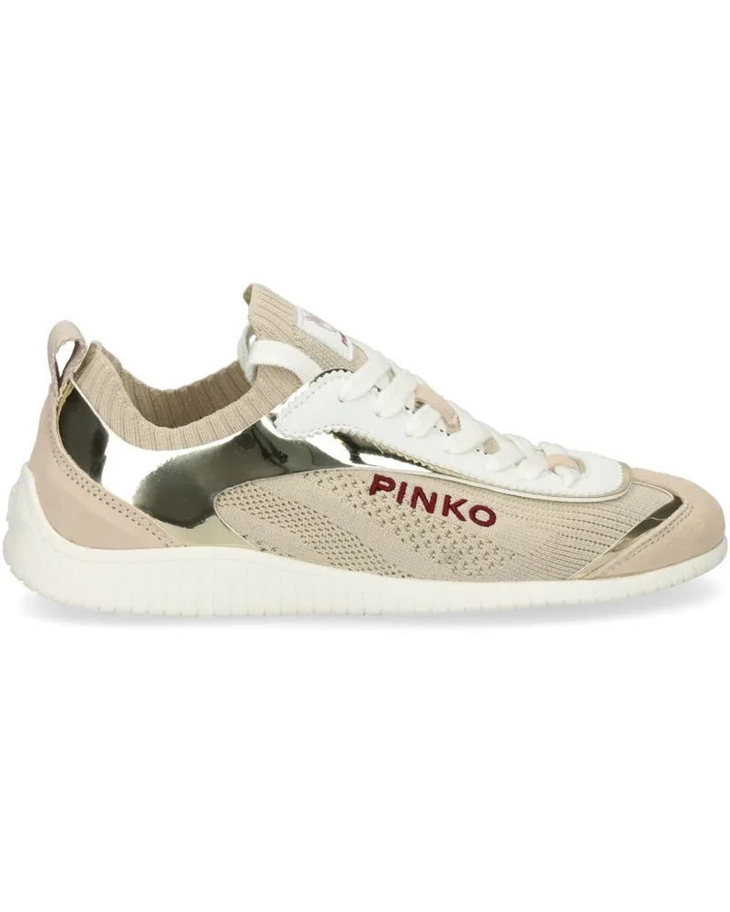 Pinko Sneakers mit Logo-Stickerei - Nude Nude