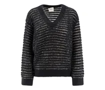 Pullover mit Pailletten - Schwarz