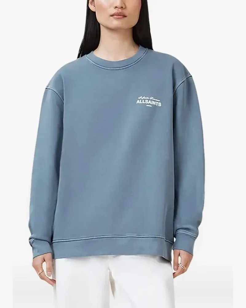AllSaints Etta Soleil Sweatshirt mit rundem Ausschnitt - Blau Blau
