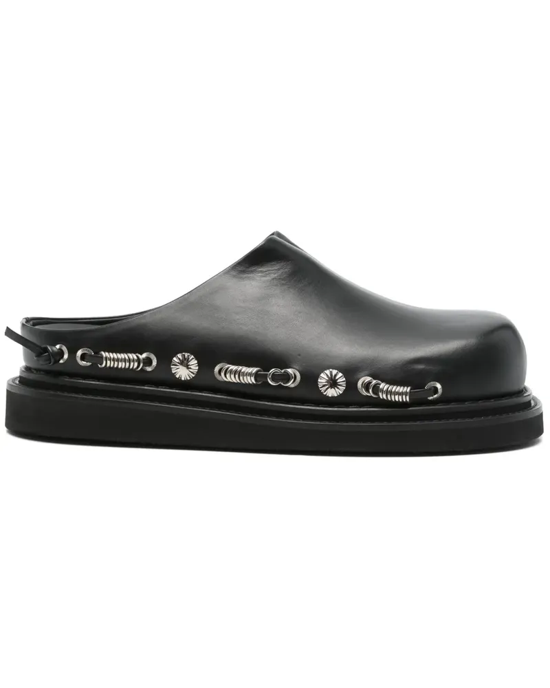 Toga Slipper mit Nieten - Schwarz Schwarz