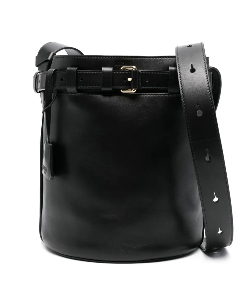 Moschino Tie Me Beuteltasche mit Gürtel - Schwarz Schwarz