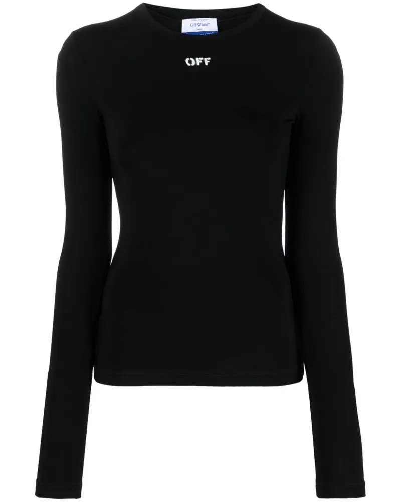OFF-WHITE Off-Stamp Top - Schwarz Schwarz