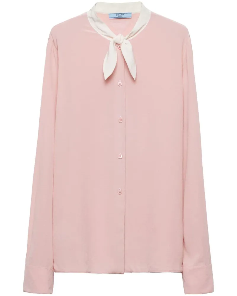 Prada Seidenhemd mit Knopfleiste - Rosa Rosa