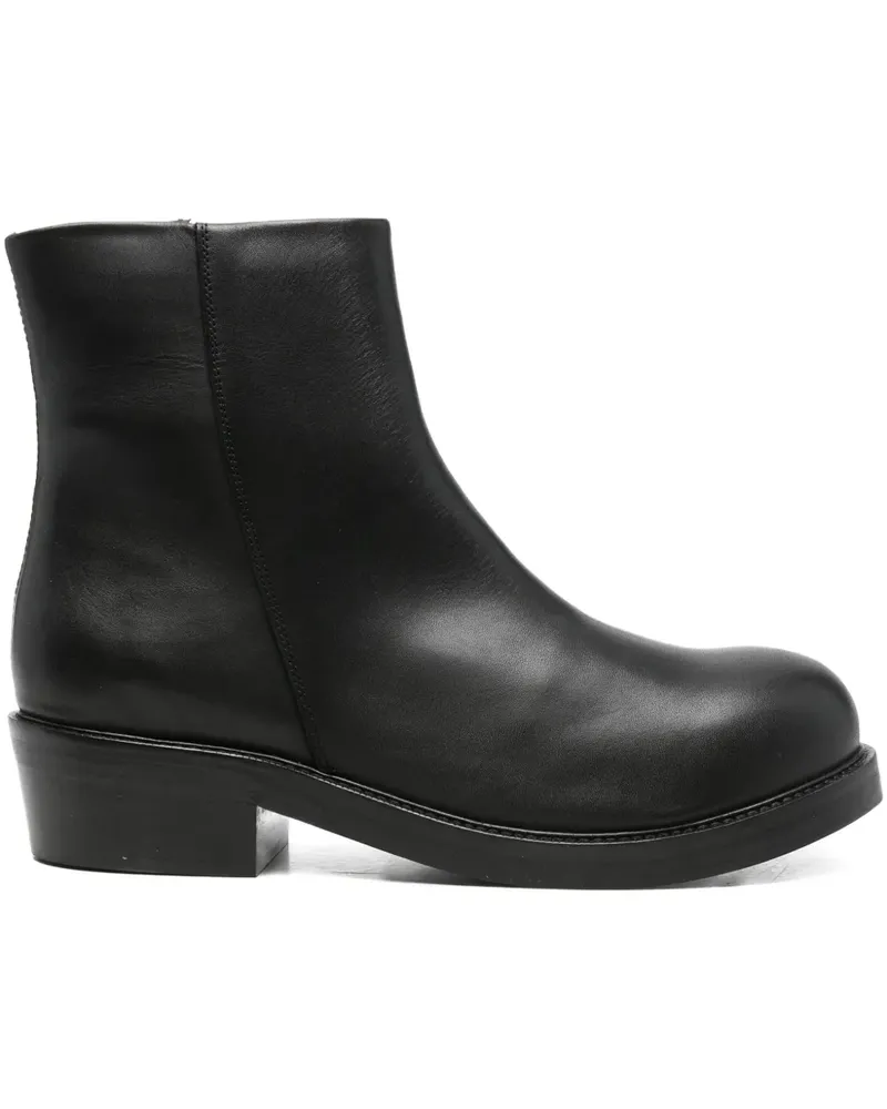 Séfr Lederstiefel mit Reißverschluss - Schwarz Schwarz