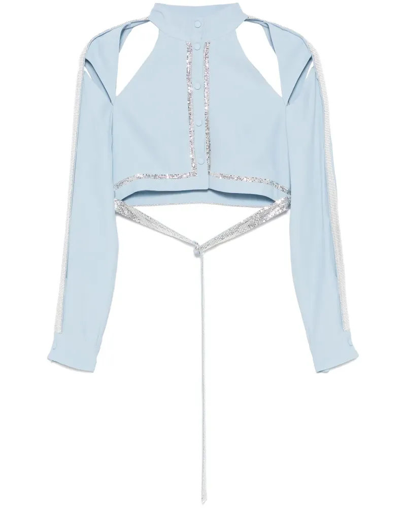Giovanni Bedin Jacke aus Chinakrepp - Blau Blau