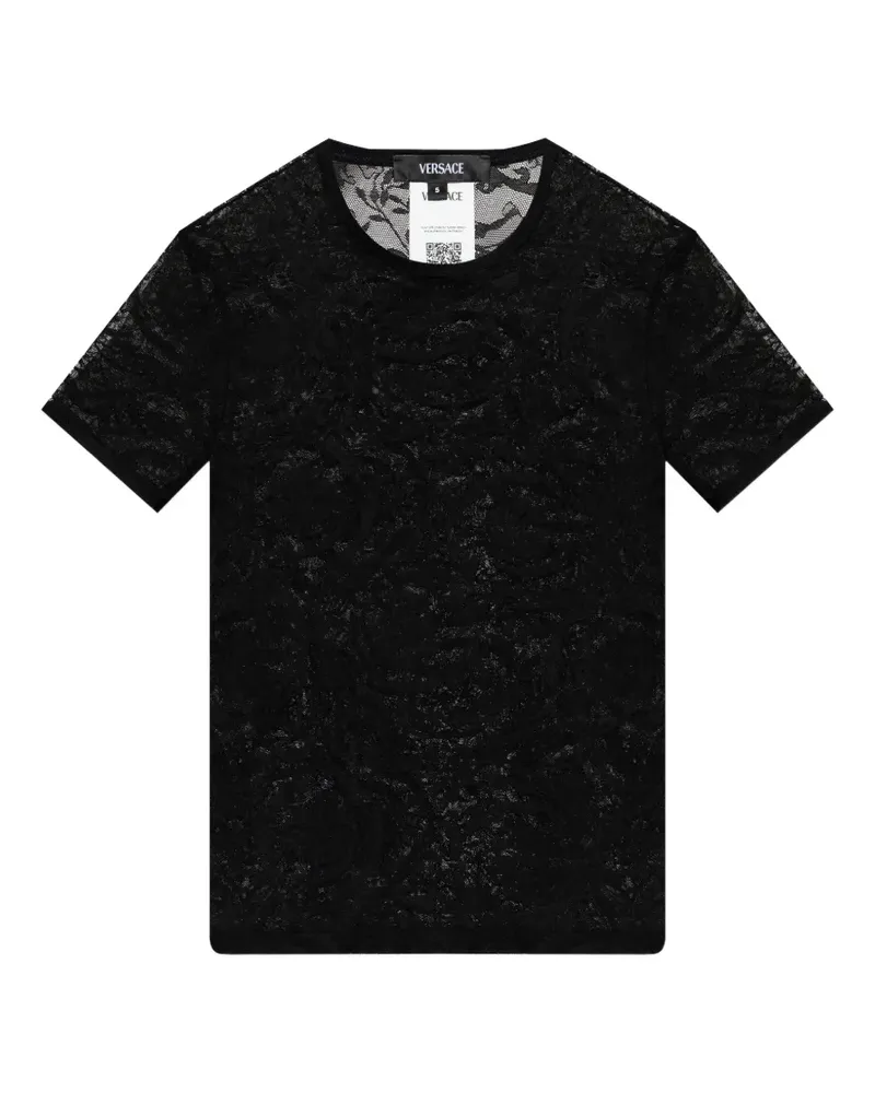 Versace laced T-shirt - Schwarz Schwarz