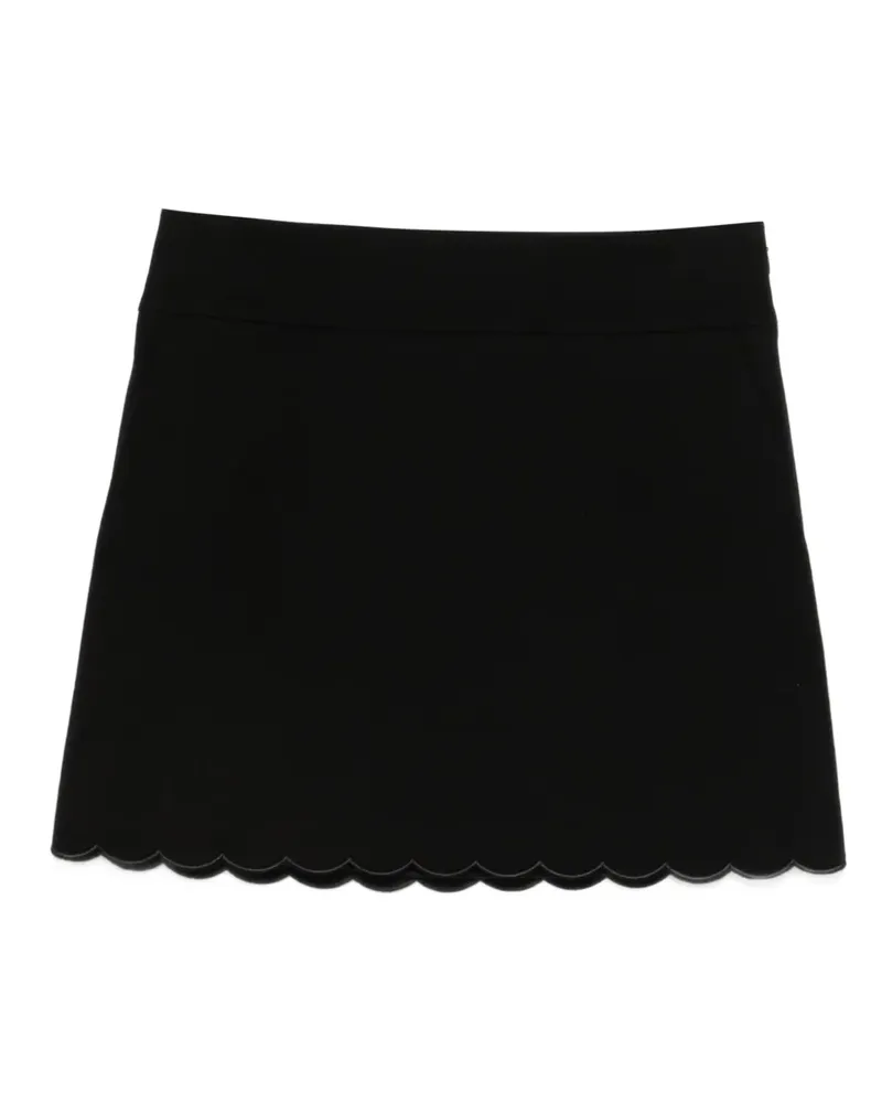 Chloé Minirock mit Wellensaum - Schwarz Schwarz