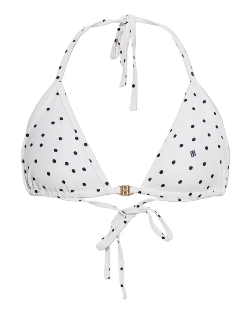 By Malene Birger polka-dot tie bikini top - Weiß Weiß