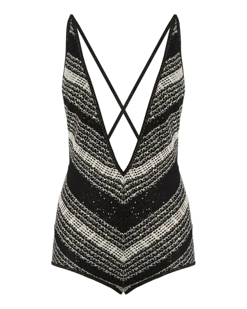 Missoni Badeanzug aus Mesh - Schwarz Schwarz
