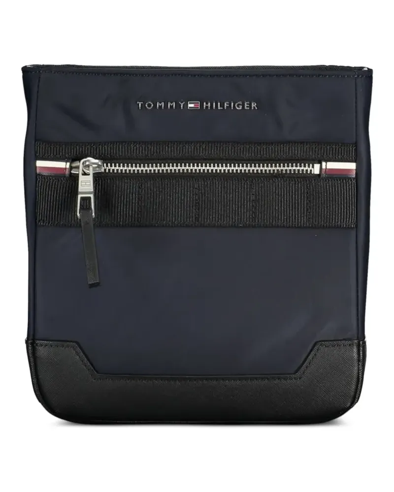 Tommy Hilfiger logo-lettering messenger bag - Blau Blau