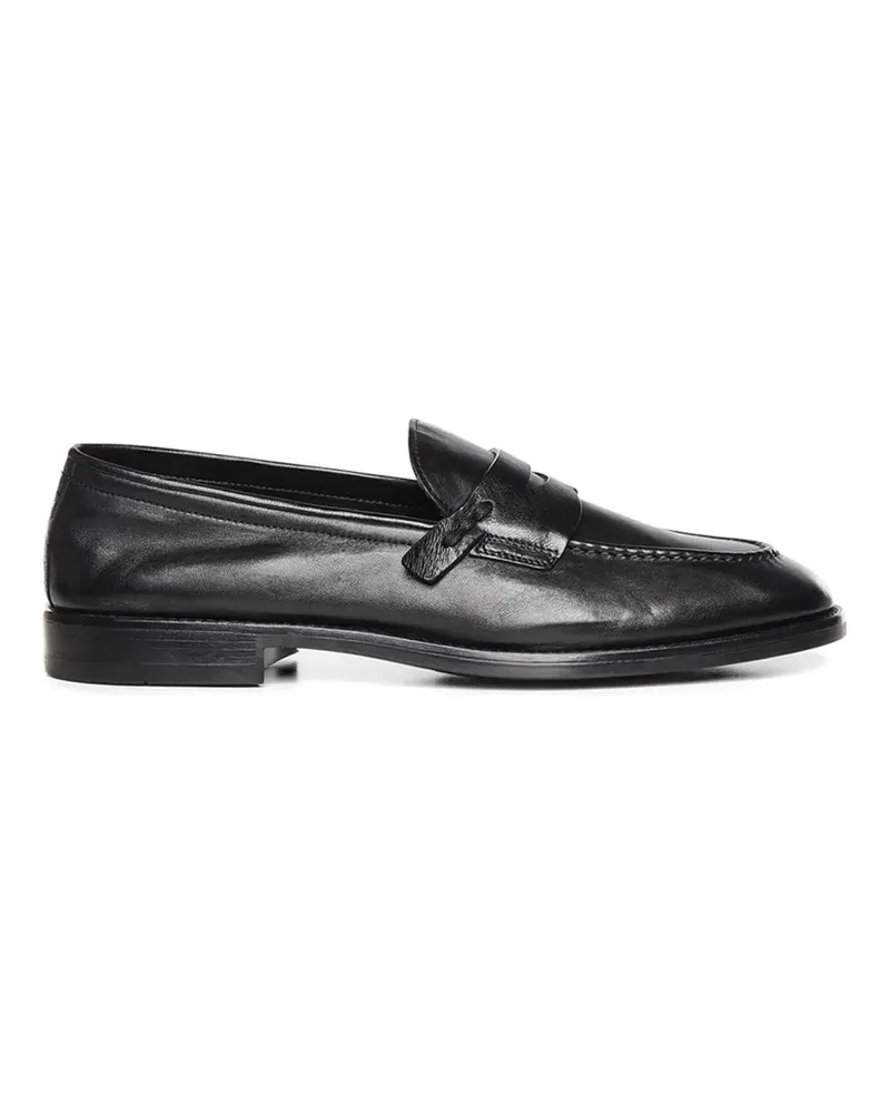 John Galliano leather loafers - Schwarz Schwarz