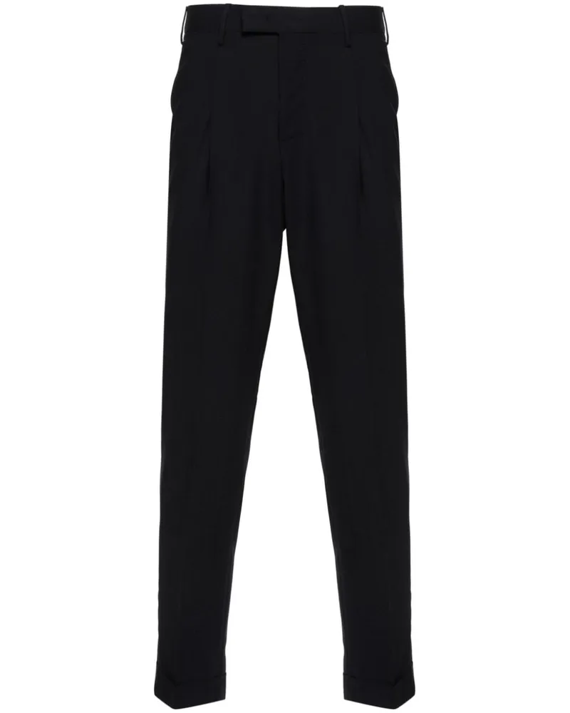 PT TORINO Slim-Fit-Hose mit Falten Blau
