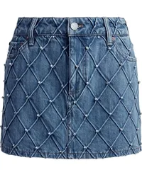 Alice + Olivia Gesteppter Joss Minirock Blau