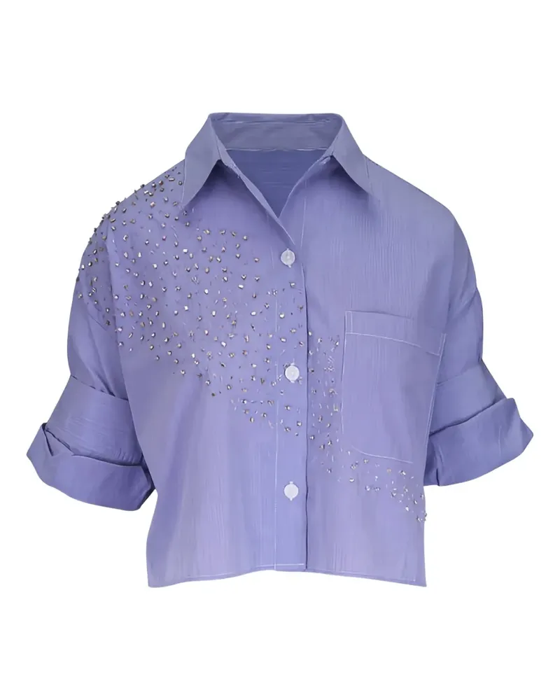 TWP Next Ex crystal-embellished shirt - Violett Violett