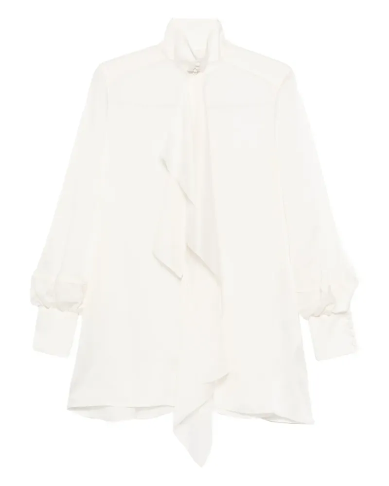 Sacai ruffled high-neck blouse - Weiß Weiß