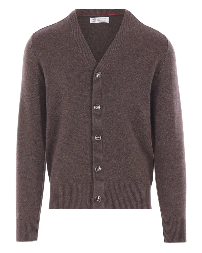Brunello Cucinelli Gerippter Cardigan - Braun Braun