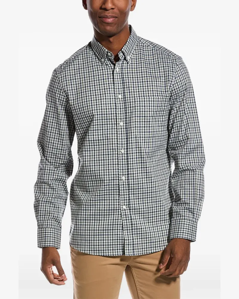 Brunello Cucinelli gingham-check button-up shirt - Schwarz Schwarz