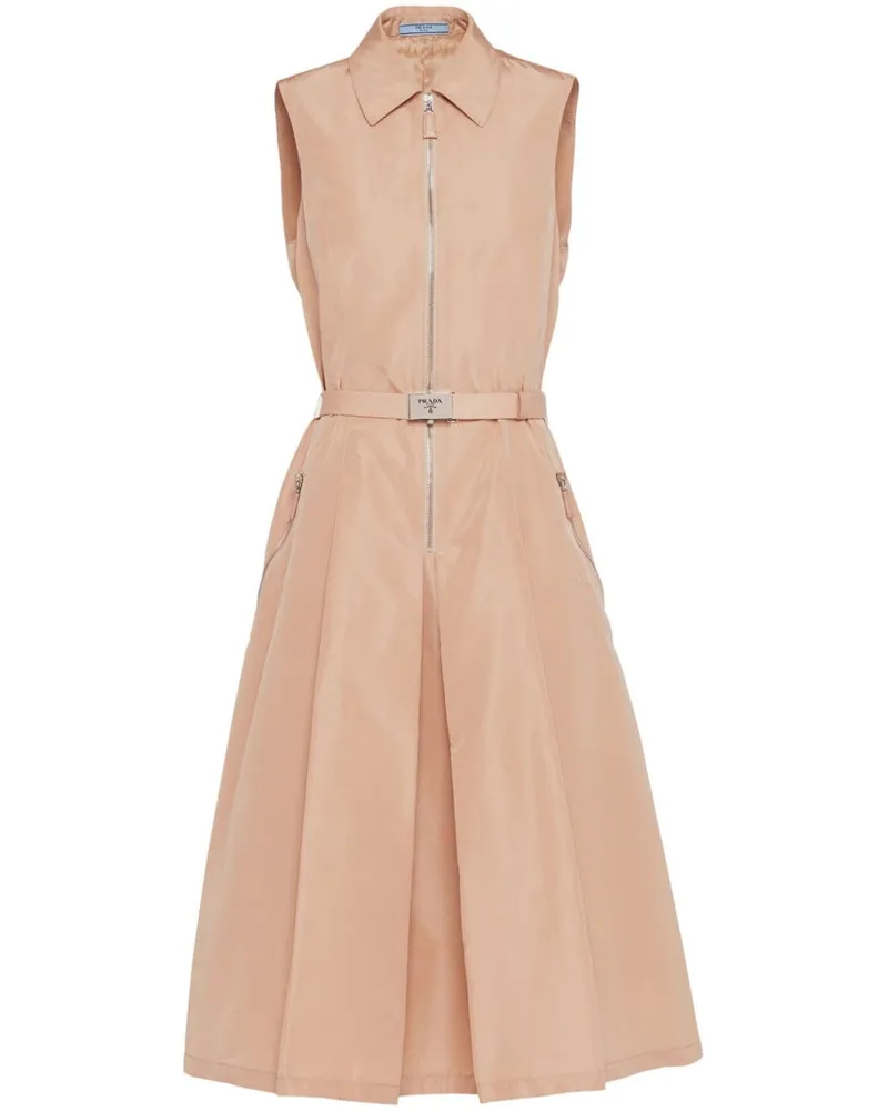 Prada Midikleid mit Gürtel - Rosa Rosa