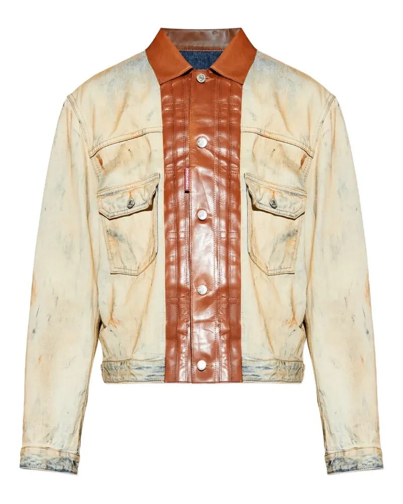 Dsquared2 Jacke mit Ledereinsätzen - Nude Nude