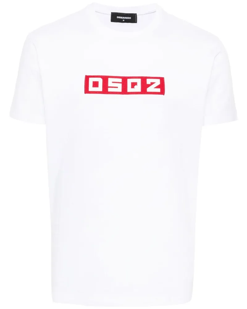 Dsquared2 DSQ2 T-Shirt mit Logo-Applikation - Weiß Weiß