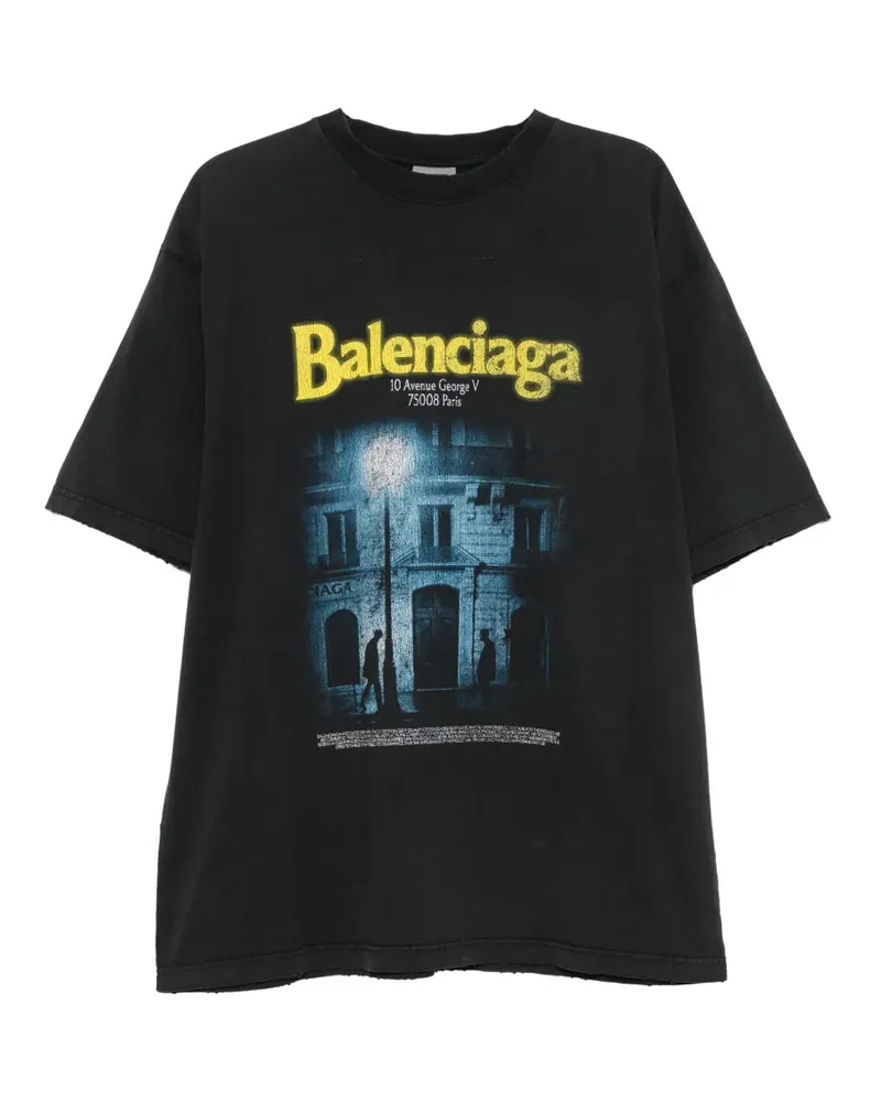 Balenciaga graphic-print T-shirt - Grau Grau