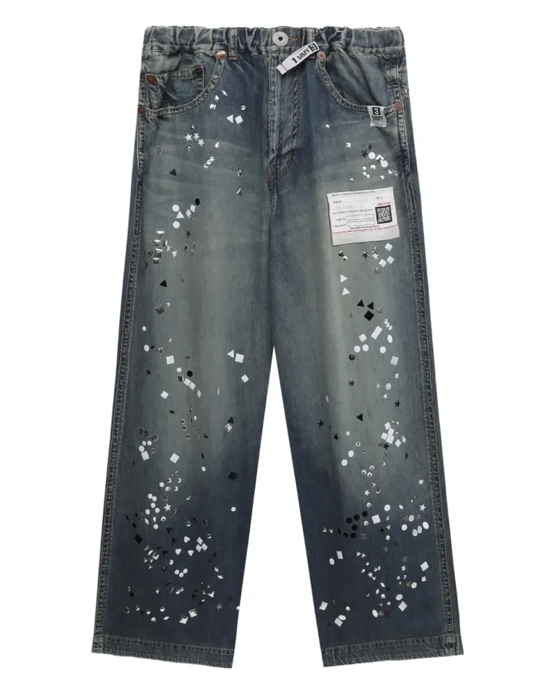 MIHARAYASUHIRO Verzierte Jeans mit Stretchbund - Blau Blau