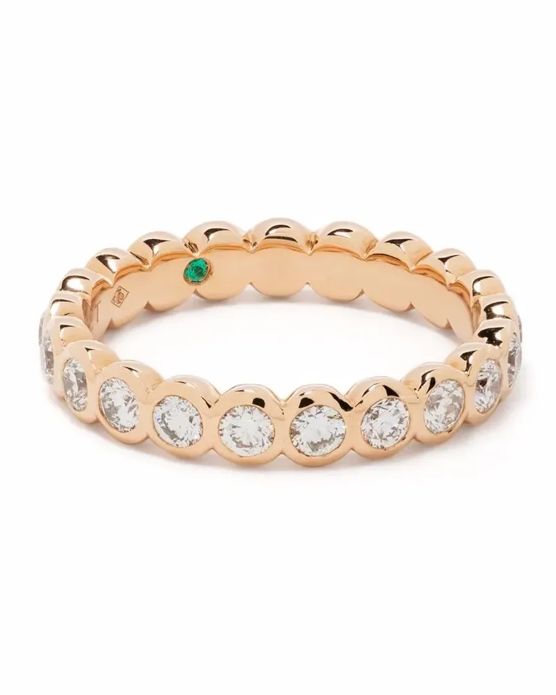 COURBET Origine Ring aus 18kt recyceltem Rotgold mit synthetischem Diamant - Rosa Rosa