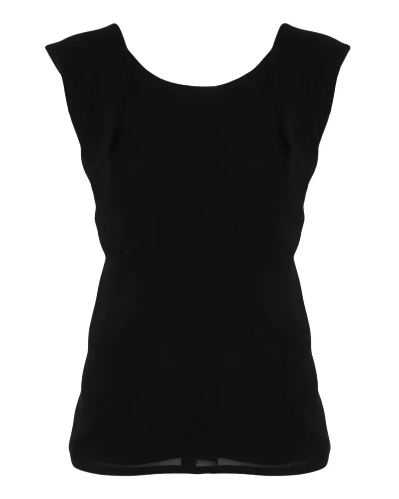 Moschino Ärmellose Bluse - Schwarz Schwarz