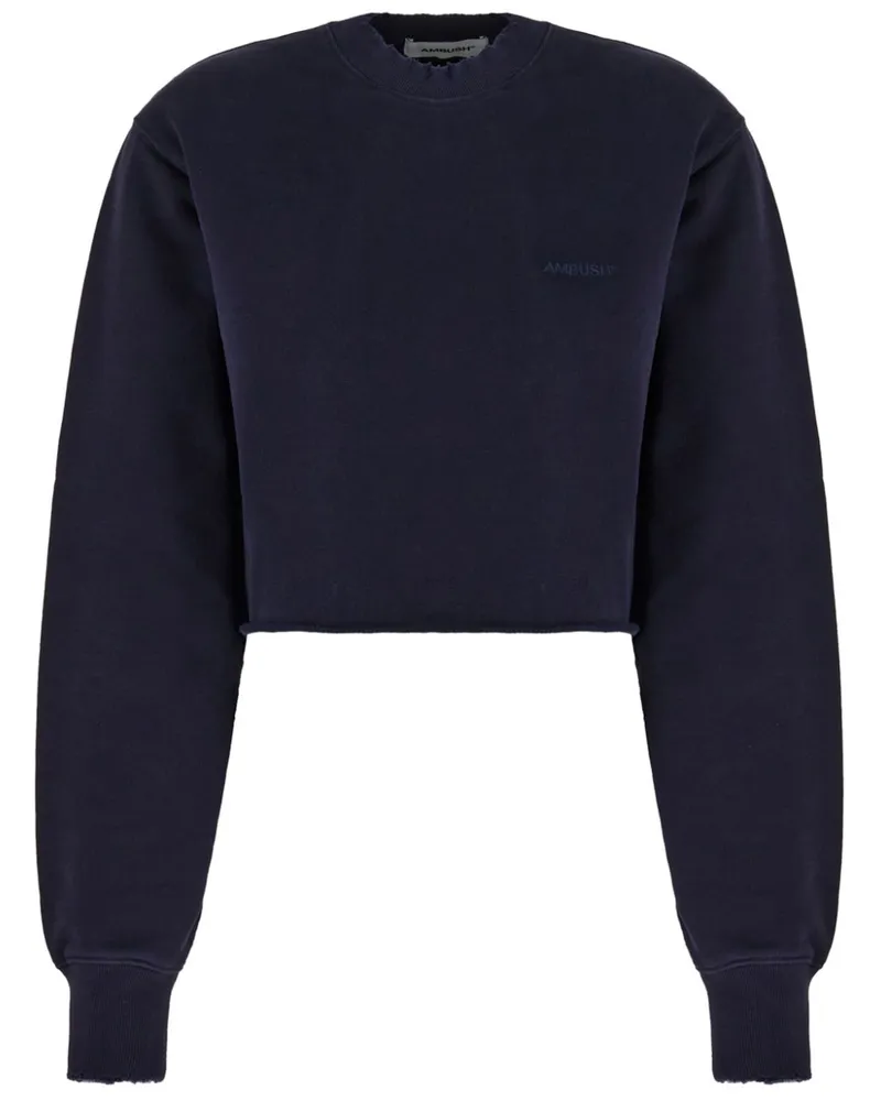 AMBUSH Sweatshirt mit Logo-Stickerei - Blau Blau