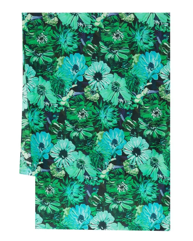 Stella McCartney Schal mit Blumen-Print Grün