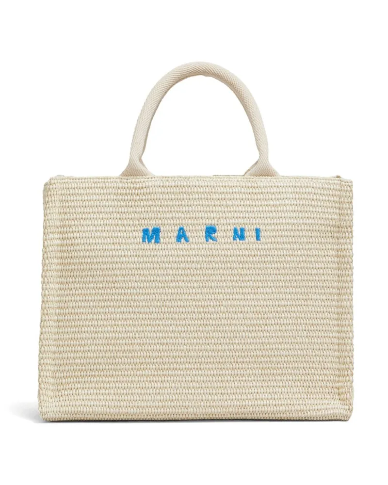 Marni Shopper aus Bast - Nude Nude