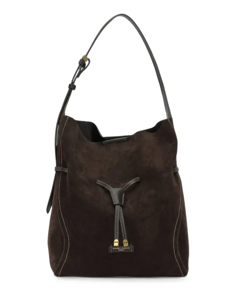 Gianni Chiarini Große Tote Bag aus Wildleder - Braun Braun